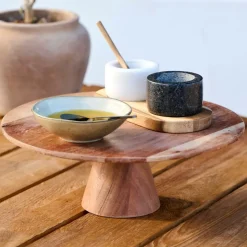 ACACIA Pieds De Table V Set De 2 Naturel