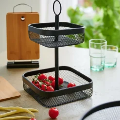 BLACK LUNAR Panier Ovale 2 Pièces Noir