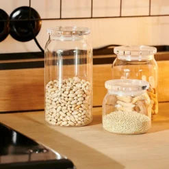 CRYSTAL Pot à Provisions Avec Couvercle Transparent