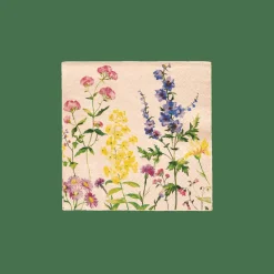 ECO FLORAL Set De 20 Serviettes Diverses Couleurs