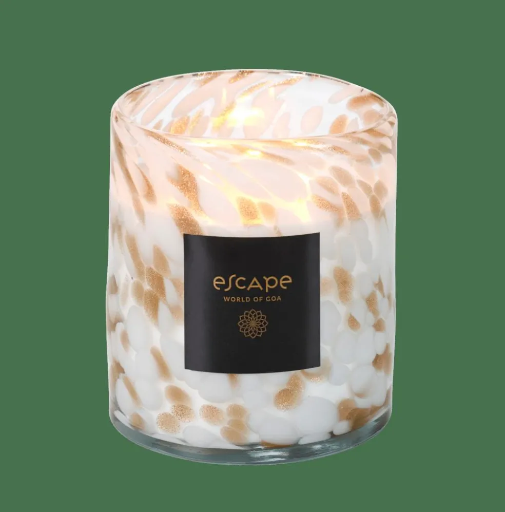 ESCAPE WORLD OF GOA Bougie Parfumée Blanc, Doré, Multicolore