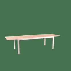 ETHAN Table Extensible Blanc, Naturel
