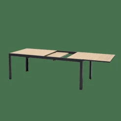 ETHAN Table Extensible Noir, Naturel