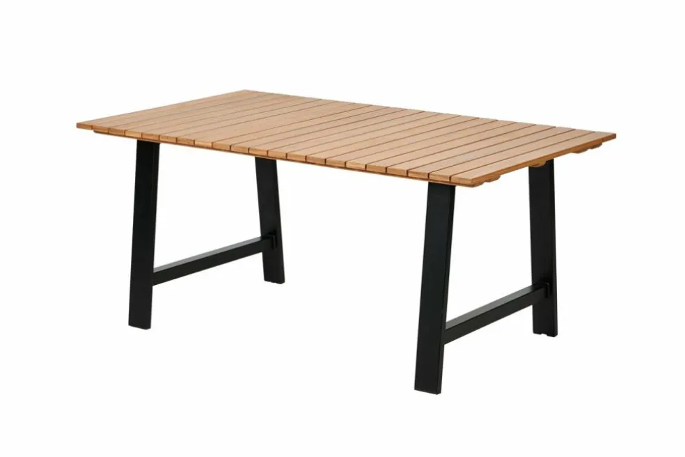 FORMAX Table De Jardin Avec Pieds A Natural/noir
