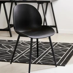 FREYA Chaise De Salle à Manger Noir