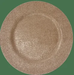 GLITTER Assiette Déco Doré