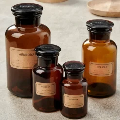 HERBORA Pot à Provisions 1 L Brun