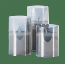 ION Bougies LED Set De 3 Gris