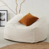 JACKI Fauteuil Pouf Poire Blanc