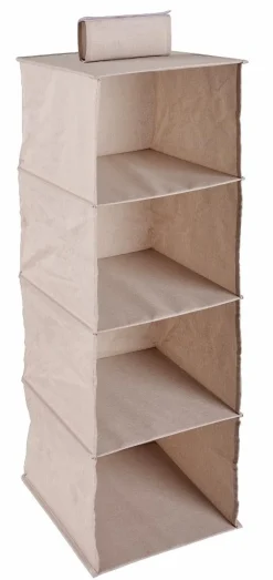 LINOLUX Boîte De Rangement Avec Fermeture éclair Beige
