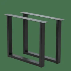 NEW OAK Table à Manger Avec Pieds U En Métal