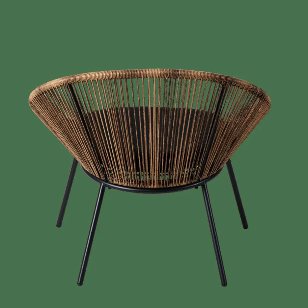 PAPAYO Chaise Lounge Avec Coussin Naturel