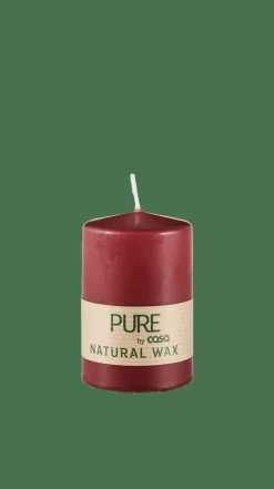 PURE Bougie Cylindrique Rouge Foncé