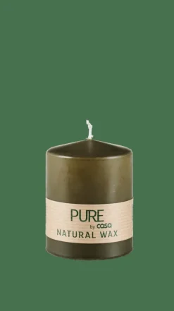 PURE Bougie Cylindrique Vert