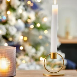 RUSTIC Bougie Dîner Blanc