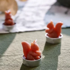 SQUIRREL Bougies Chauffe-plat Set De 6 Brun