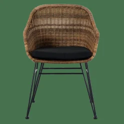 VIENNA Chaise De Salle à Manger Noir, Naturel